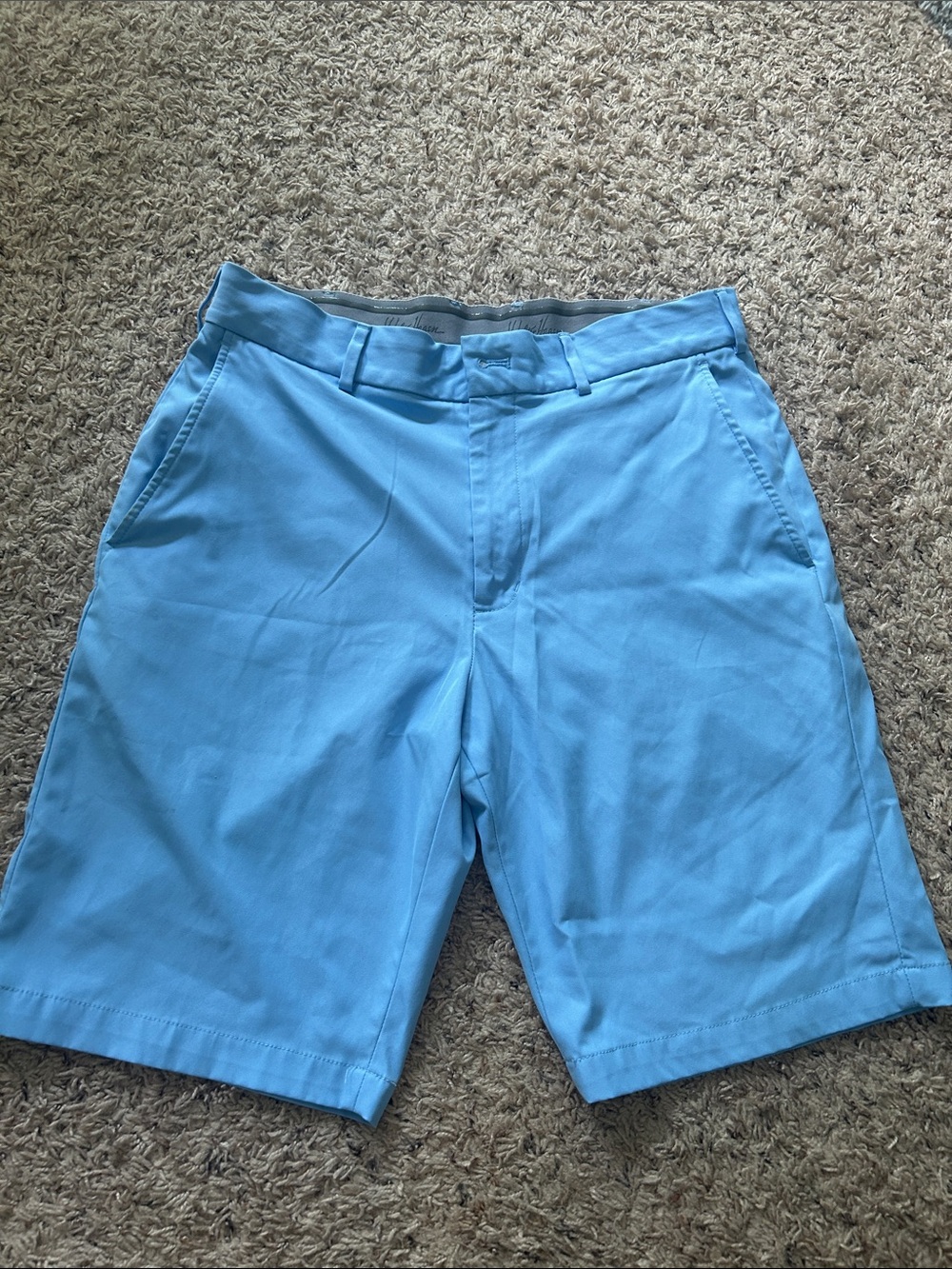 Walter Hagen Sky Blue Flat Front Men's Shorts